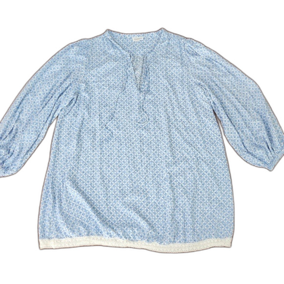 Summersalt Easy Breezy Eco Voile Tunic Dress Cover-Up in Summer Mosaic, Size XL - Picture 2 of 9